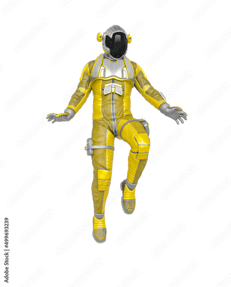 astronaut explorer is floating and landing astronaut explorer is floating and landing