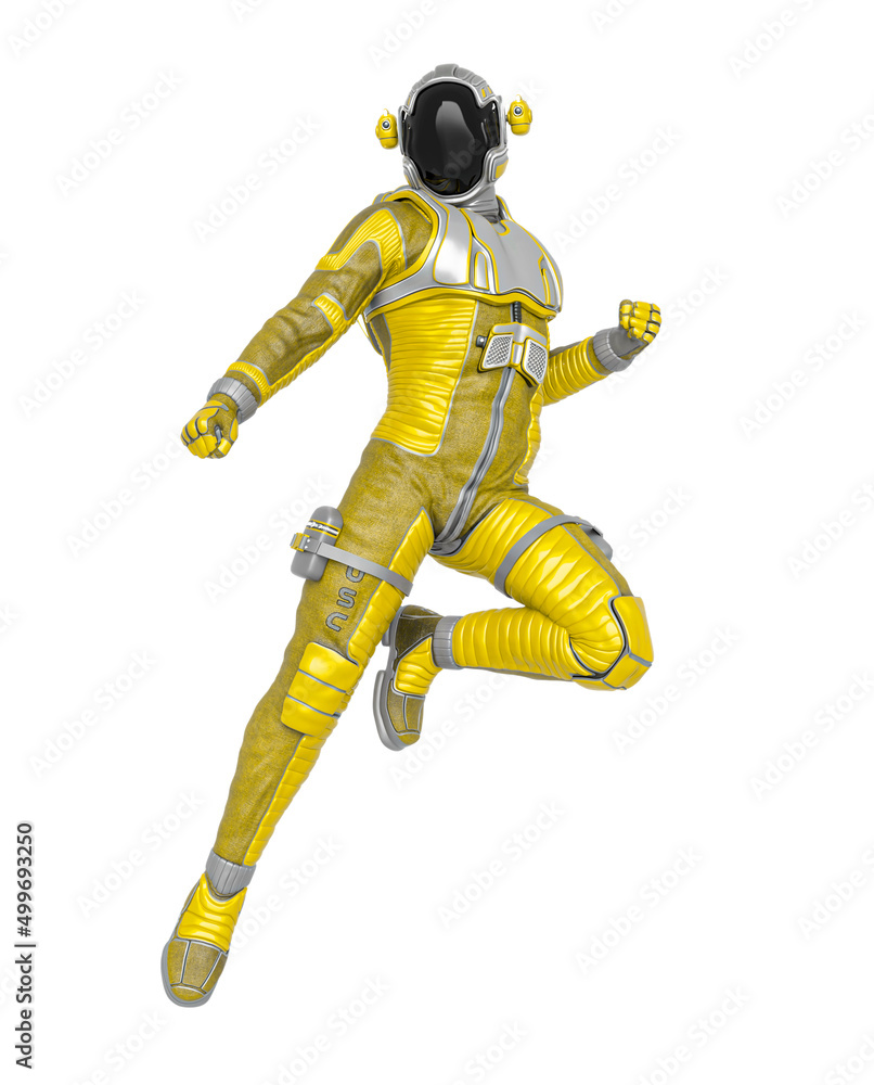 astronaut explorer is floating and looking below astronaut explorer is floating and looking below