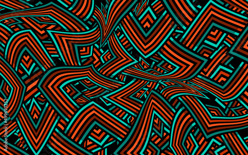creative abstract pattern background overlapping with colorful lines