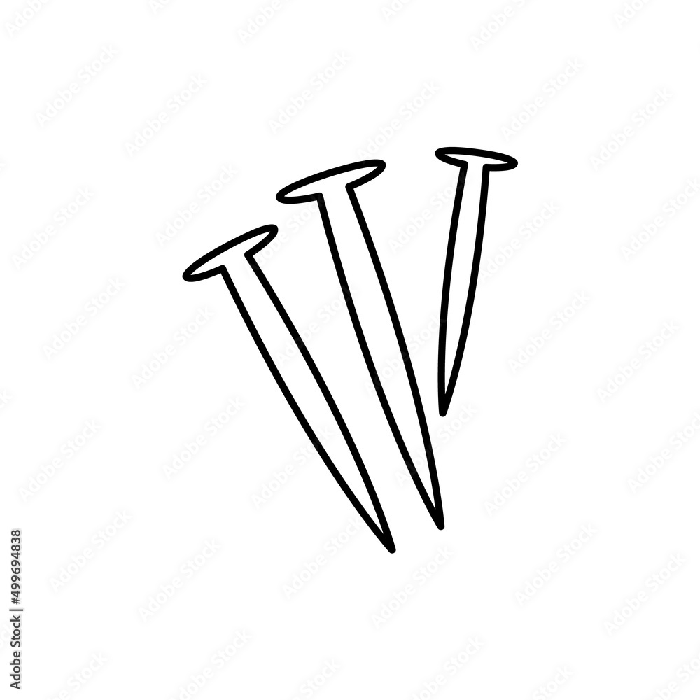 Closeup vector three big dirty rustic thorn. Monoline hand drawn icon religious holy passion pain blood object logo design in biblic art doodle line style Closeup vector three big dirty rustic thorn. Monoline hand drawn icon religious holy passion pain blood object logo design in biblic art doodle line style