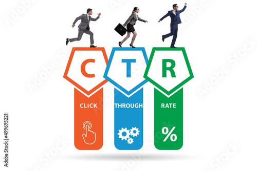 CTR click through rate concept with business people