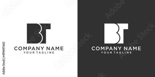 BT or TB letter logo design vector