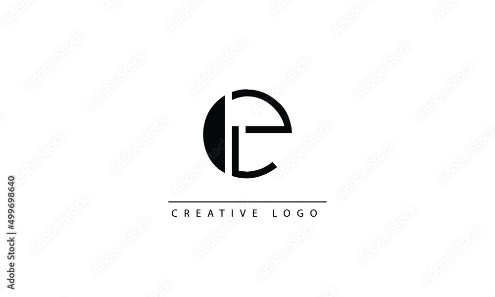 EZ ZE Abstract initial monogram letter alphabet logo design