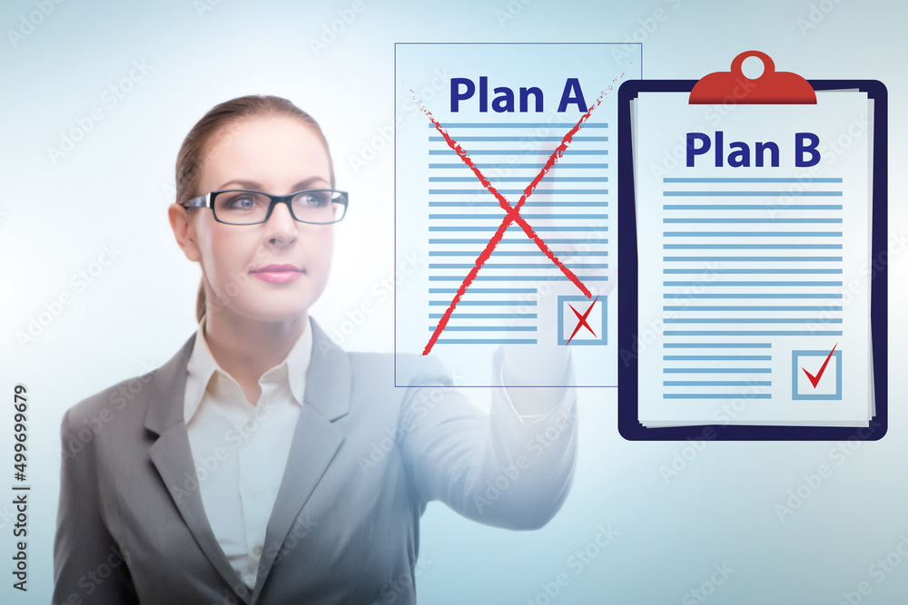 Concept of choosing between Plan A or Plan B Concept of choosing between Plan A or Plan B