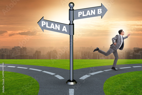 Concept of choosing between Plan A or Plan B © Elnur