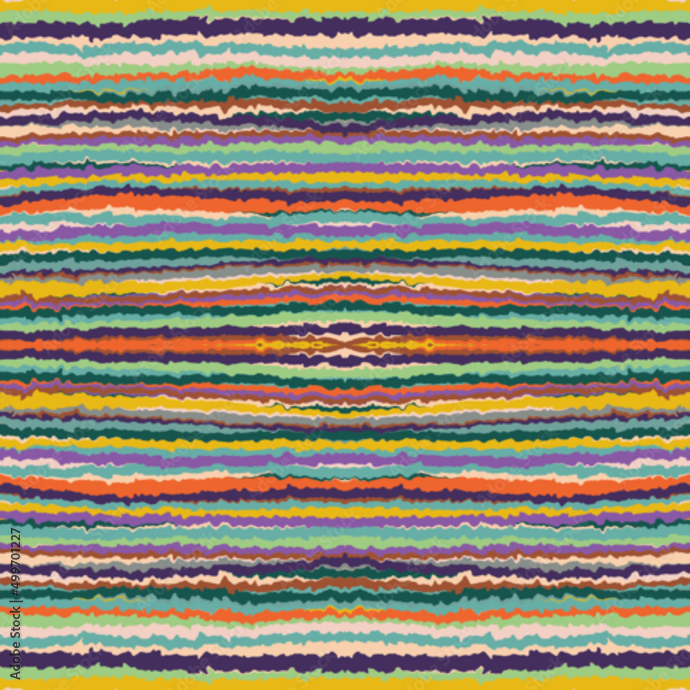 Pattern with multi-colored horizontal lines. Vintage striped background
