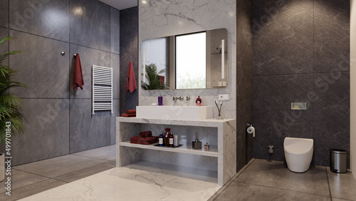 vanity and tile bathroom countertops