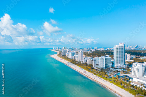 The iconic South Beach skyline in Miami Beach