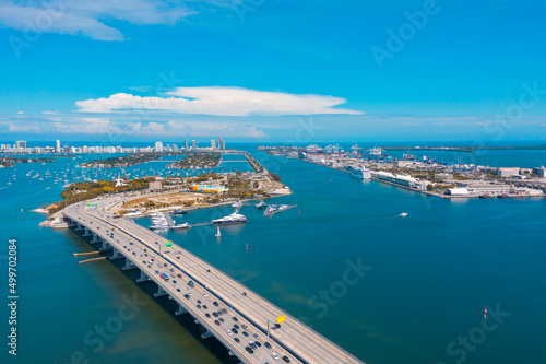 Bridge to Miami Beach Florida