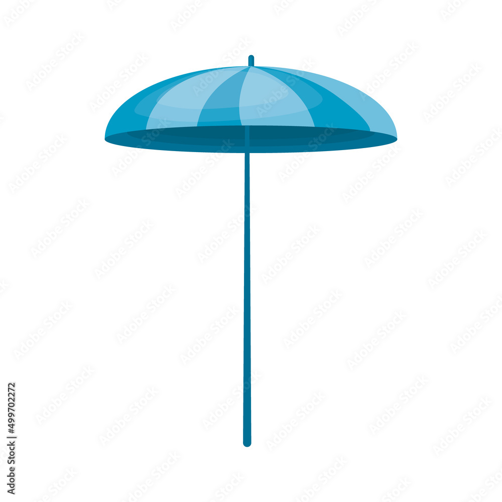 blue beach umbrella