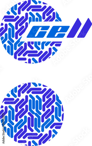 icon with the word cell with computer board design (ID: 499702871)