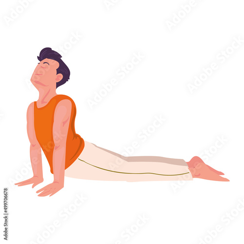 man doing yoga