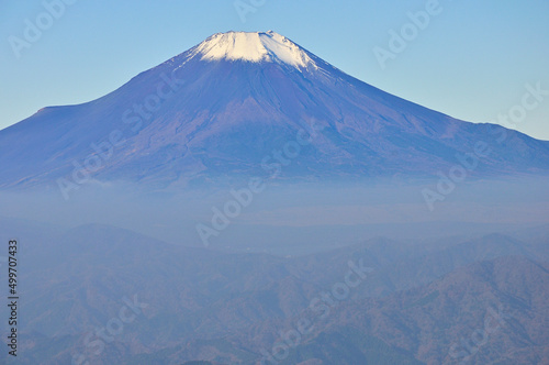 丹沢の檜洞丸より望む初冬の富士山 