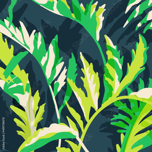 Vibrant leaves in the park