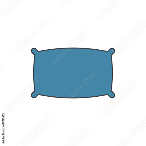 Sleeping pillow icon in color icon, isolated on white background 