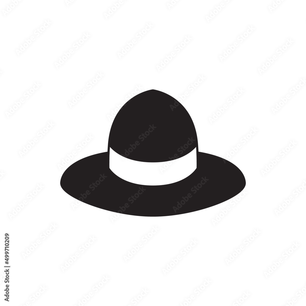Cap fashion icon in black flat glyph, filled style isolated on white background Cap fashion icon in black flat glyph, filled style isolated on white background