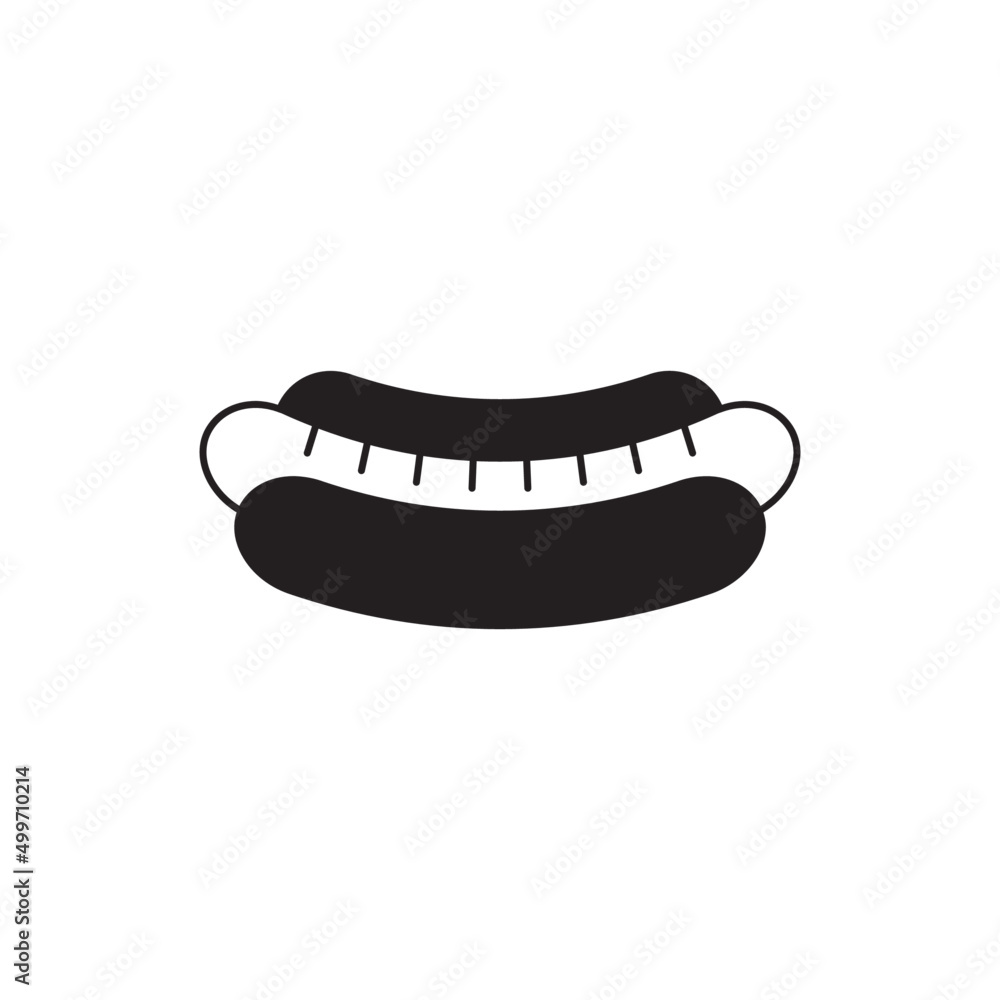 hotdog icon in black flat glyph, filled style isolated on white background hotdog icon in black flat glyph, filled style isolated on white background