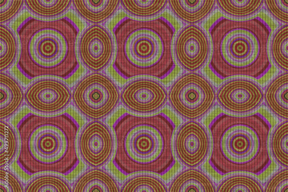 Fototapeta premium Seamless pattern- 2d illustration. Knitted fabric