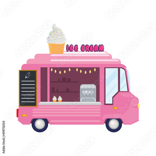 pink cupcake food truck