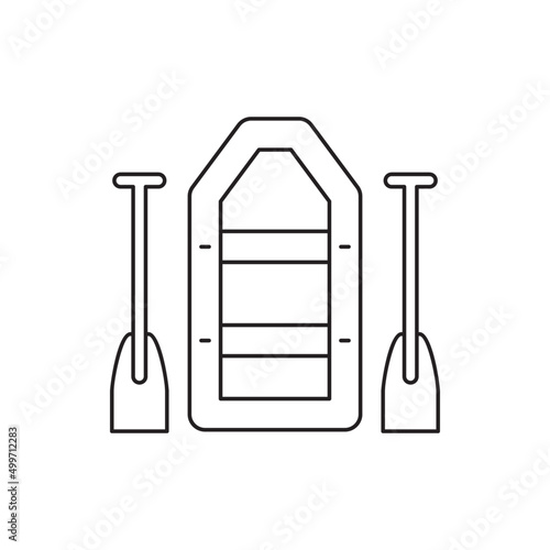Life boat icon line style icon, style isolated on white background