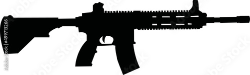 m416 hk416 rifle gun with assault rifle svg vector cut file for cricut and silhouette  photo