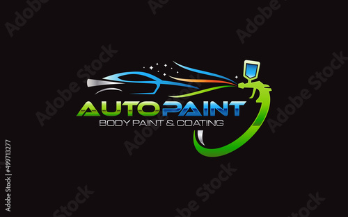 Illustration graphic vector of Auto Car Painting logo design template