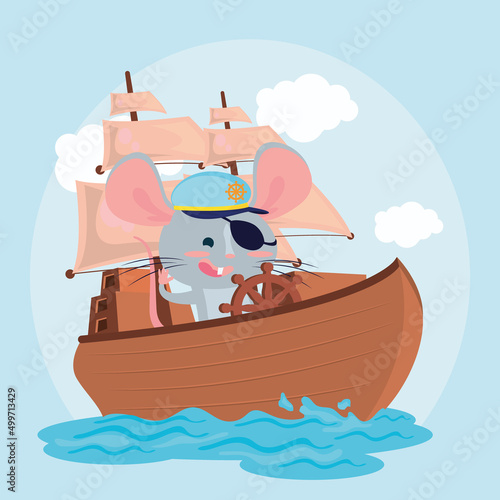 mouse on pirate ship
