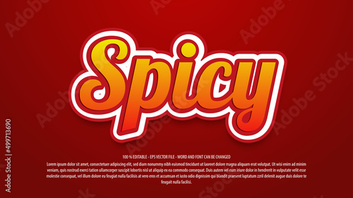 Spicy editable text effect