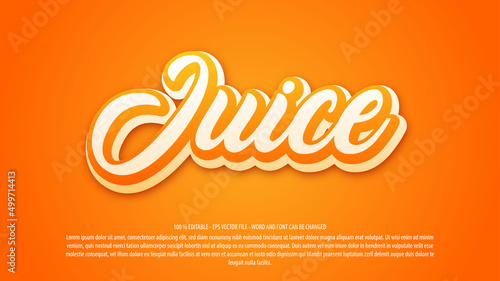 Juice 3d style text effect