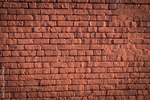 Leinwand Poster Red brick wall