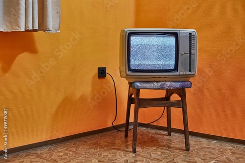 Old TV no signal photo