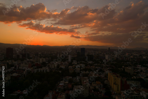 sunset in the city © Oren