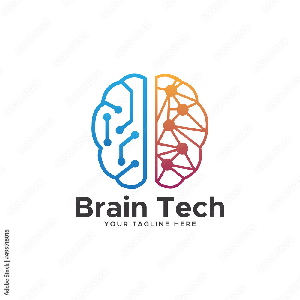 Brain tech logo design. digital brain tech logo design Brain tech logo design. digital brain tech logo design