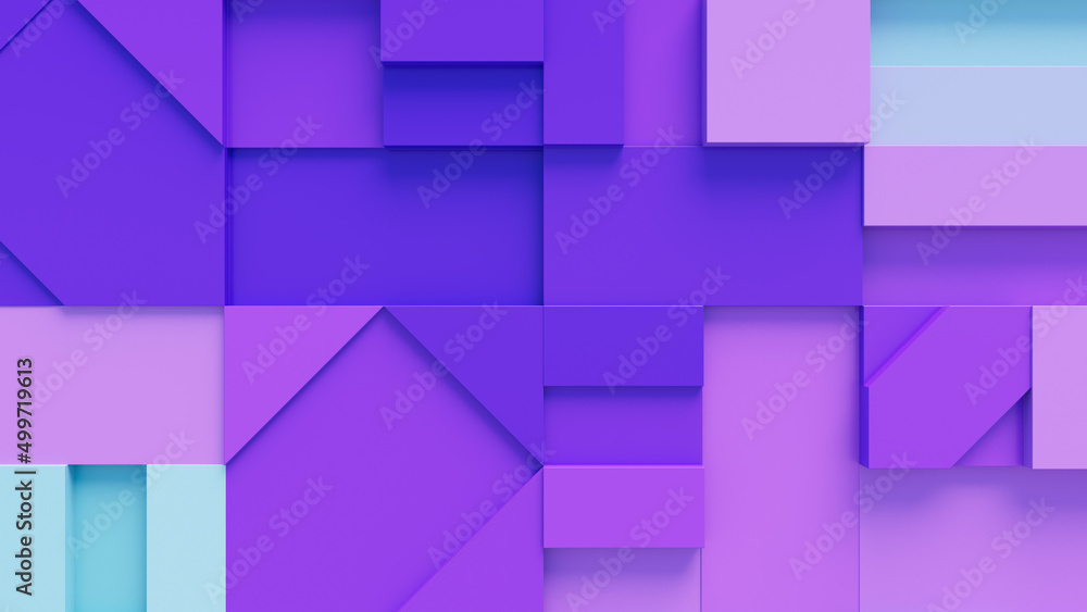 Purple and Turquoise 3D Shapes form an abstract Business background. 3D Render . Purple and Turquoise 3D Shapes form an abstract Business background. 3D Render .