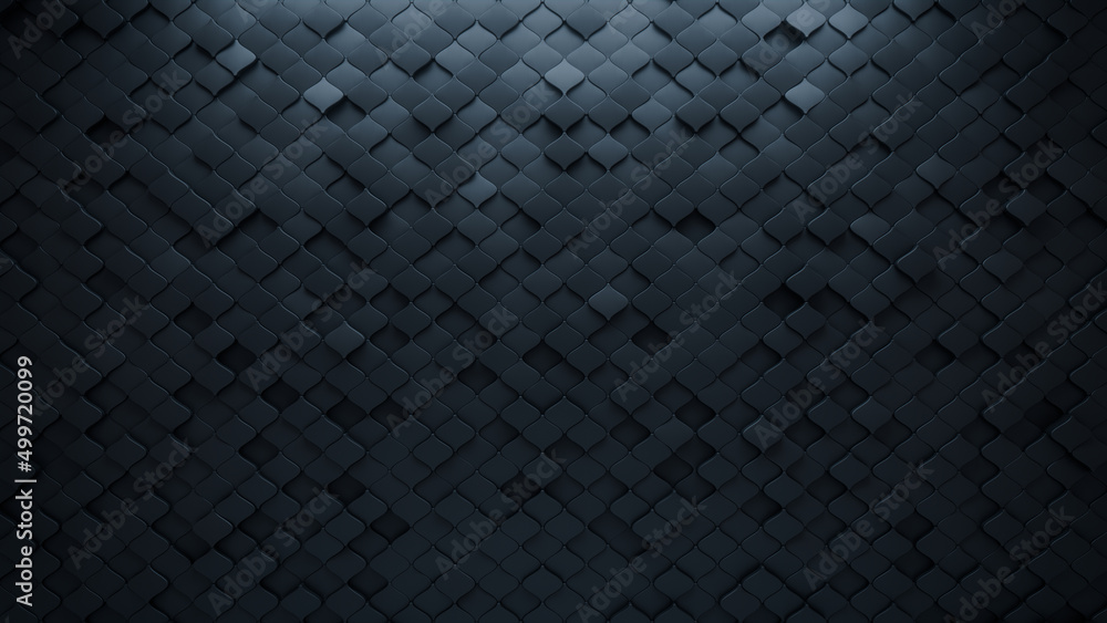 3D, Arabesque Mosaic Tiles arranged in the shape of a wall. Polished, Semigloss, Bricks stacked to create a Black block background. 3D Render 3D, Arabesque Mosaic Tiles arranged in the shape of a wall. Polished, Semigloss, Bricks stacked to create a Black block background. 3D Render