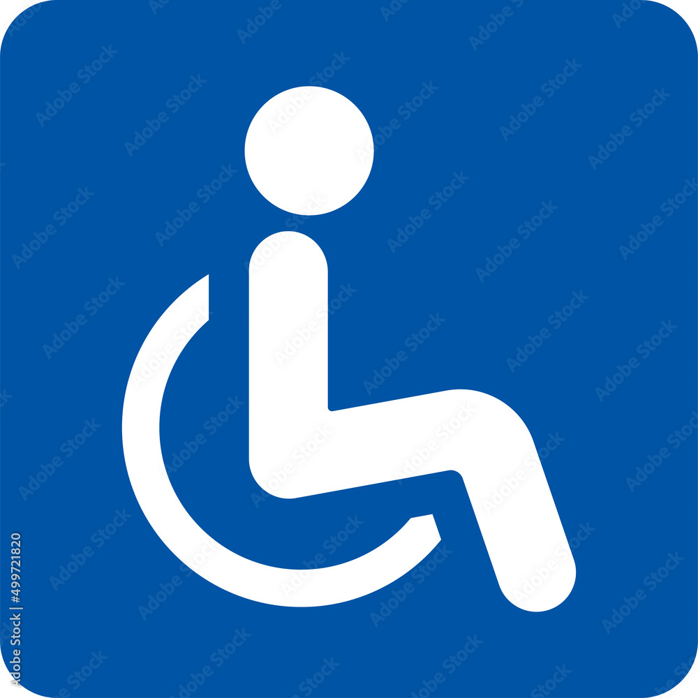 Accessible Parking Sign On White Background Accessible Parking Sign On White Background