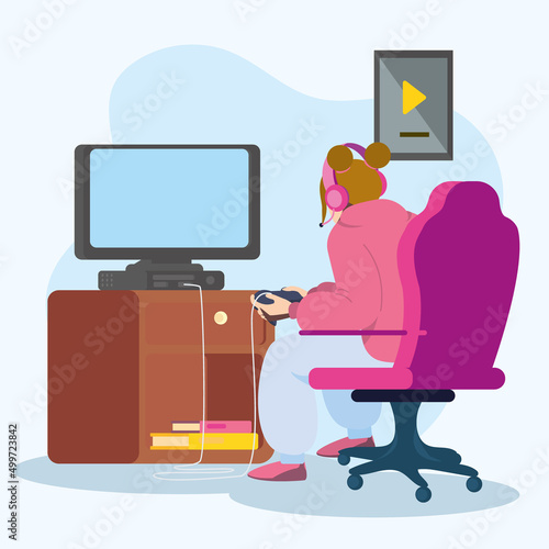 woman gamer poster