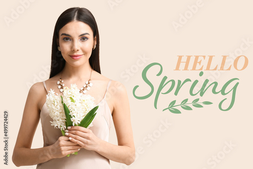 Beautiful young woman with ...