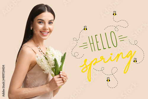 Beautiful young woman with ...