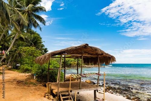 Sunny view of Hiriketiya Beach