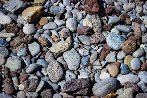stones on the beach in the island of Madeira
