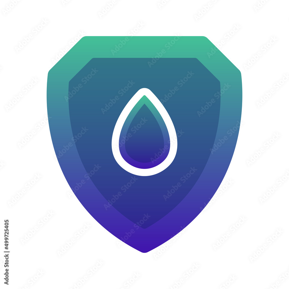 water shield gradient logo design template icon water shield gradient logo design template icon