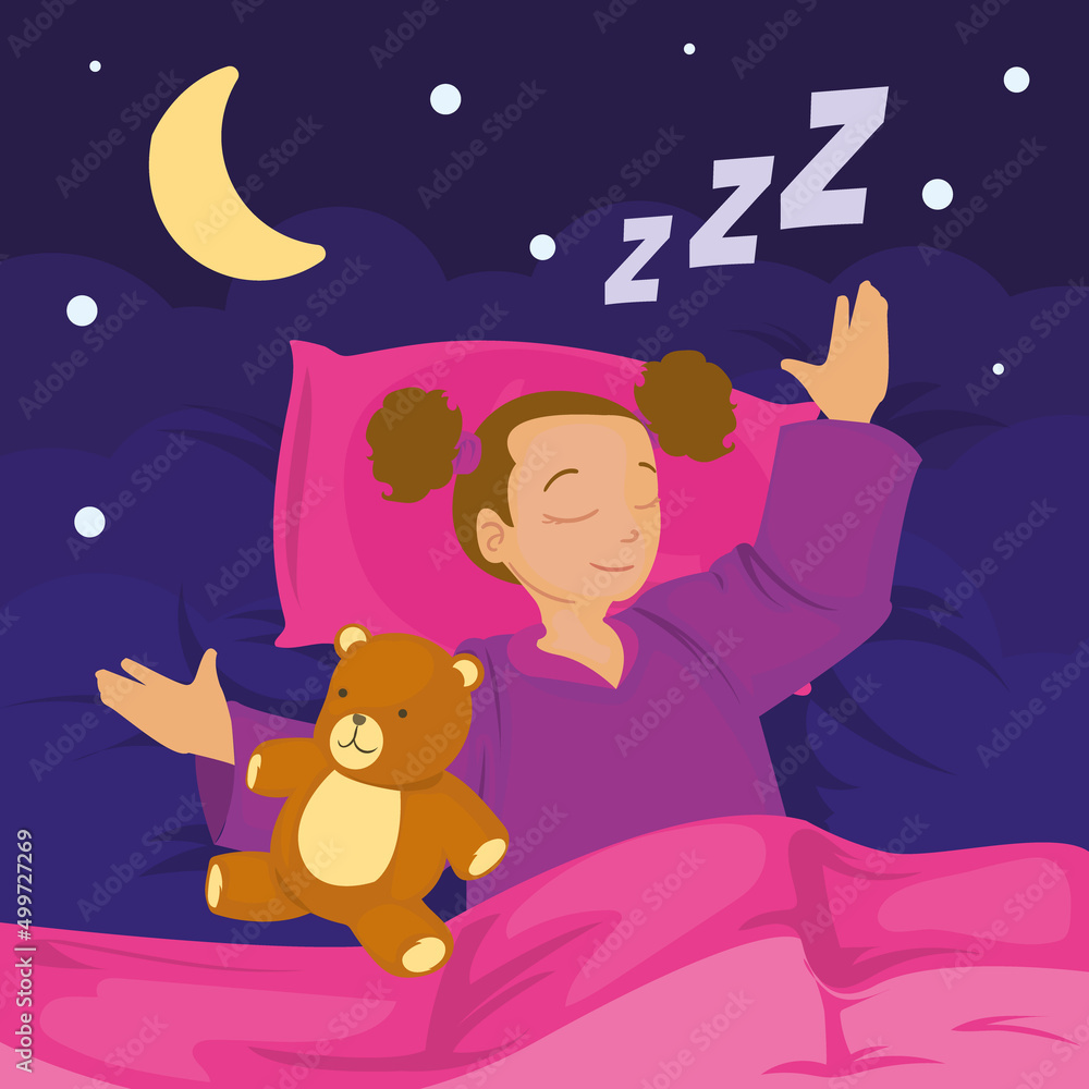 asleep woman with teddy bear