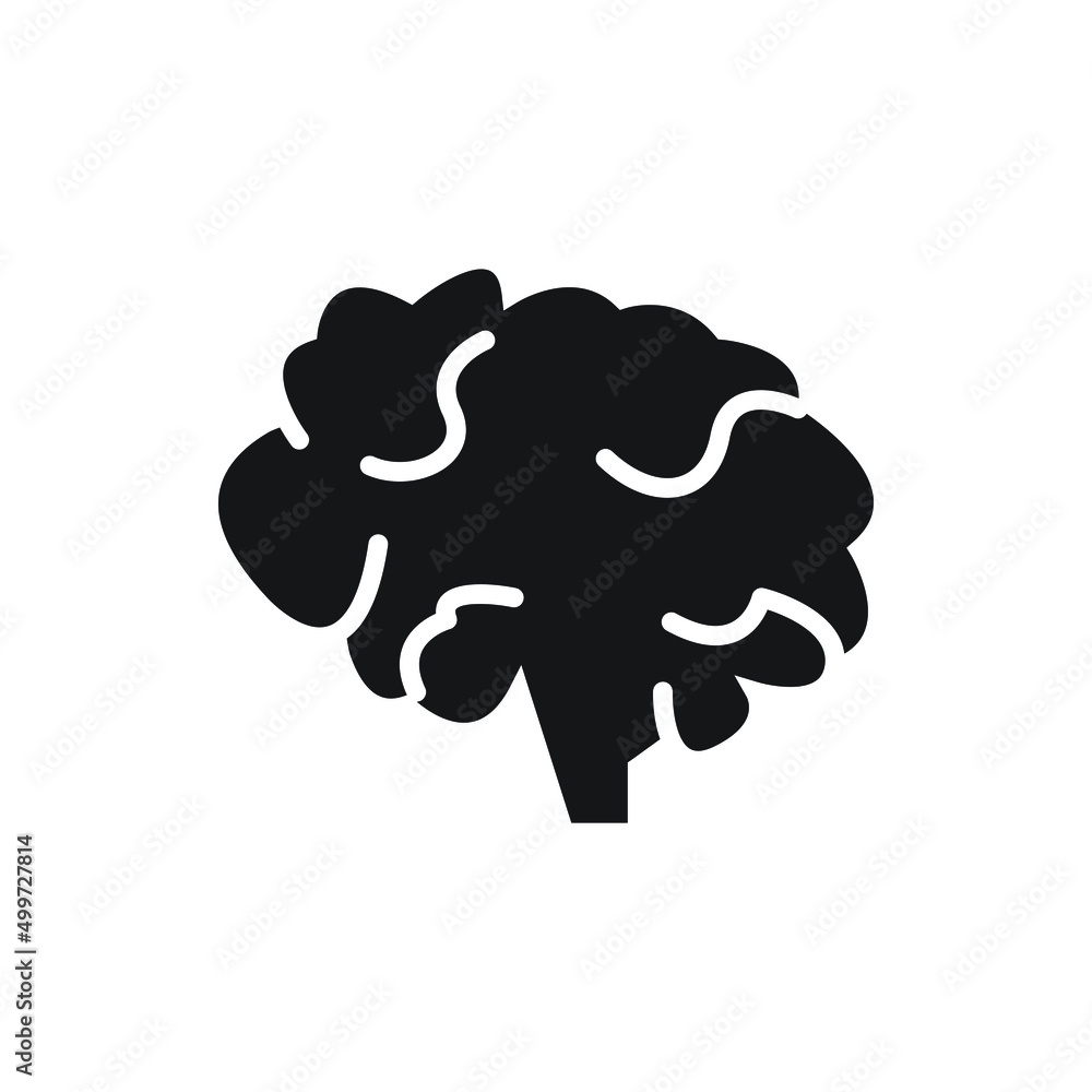 brain vector silhouette for website symbol icon brain vector silhouette for website symbol icon