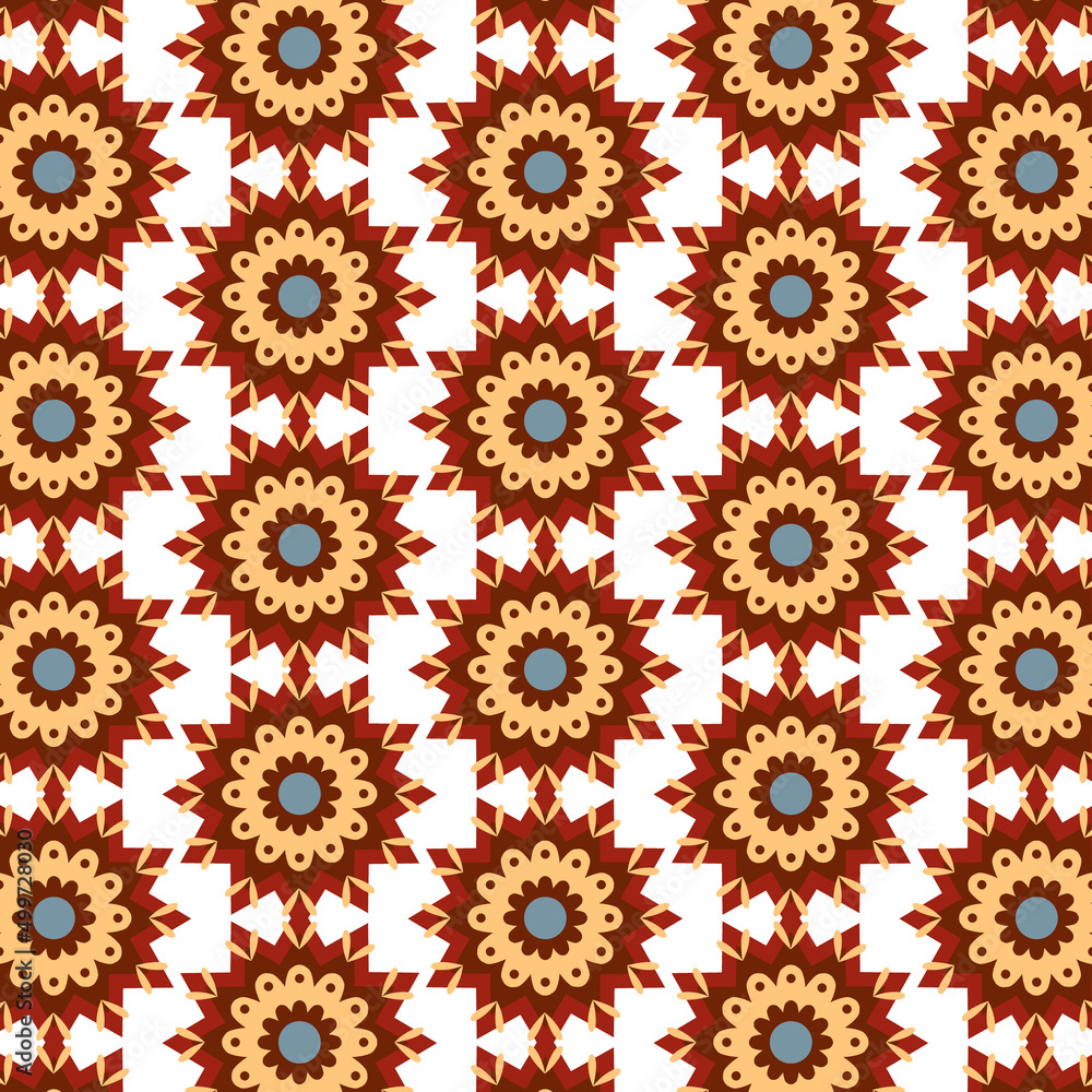 Pattern geometrical flower square composition design