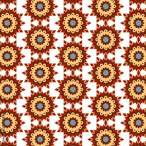 Pattern geometrical flower square composition design