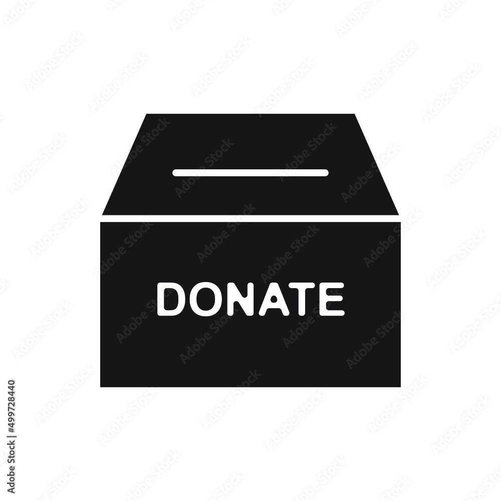 donate box vector silhouette for website symbol icon donate box vector silhouette for website symbol icon
