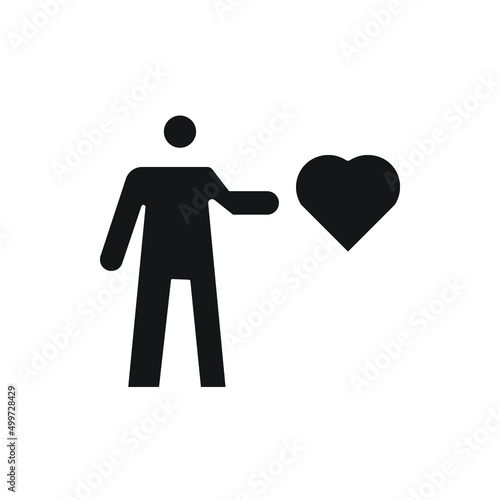 human love vector silhouette for website symbol icon