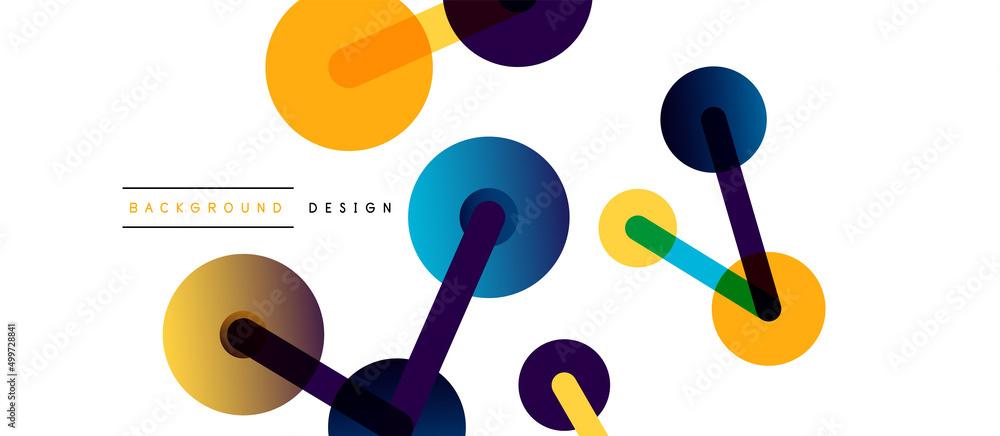 Line points connections geometric abstract background. Circles connected by lines. Trendy techno business template for wallpaper, banner, background or landing Line points connections geometric abstract background. Circles connected by lines. Trendy techno business template for wallpaper, banner, background or landing