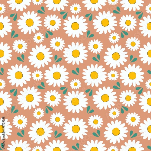 Beautiful floral composition. Design for textile  wallpapers Seamless pattern.